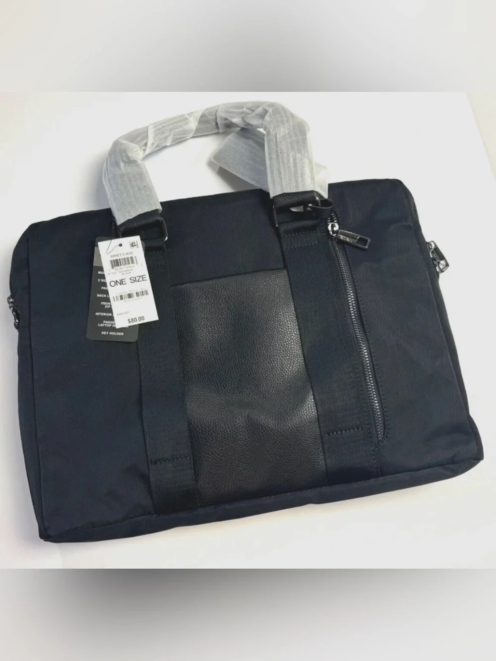Classic Alfani Black Men's 15” Briefcase Tote Laptop Messenger Bag
